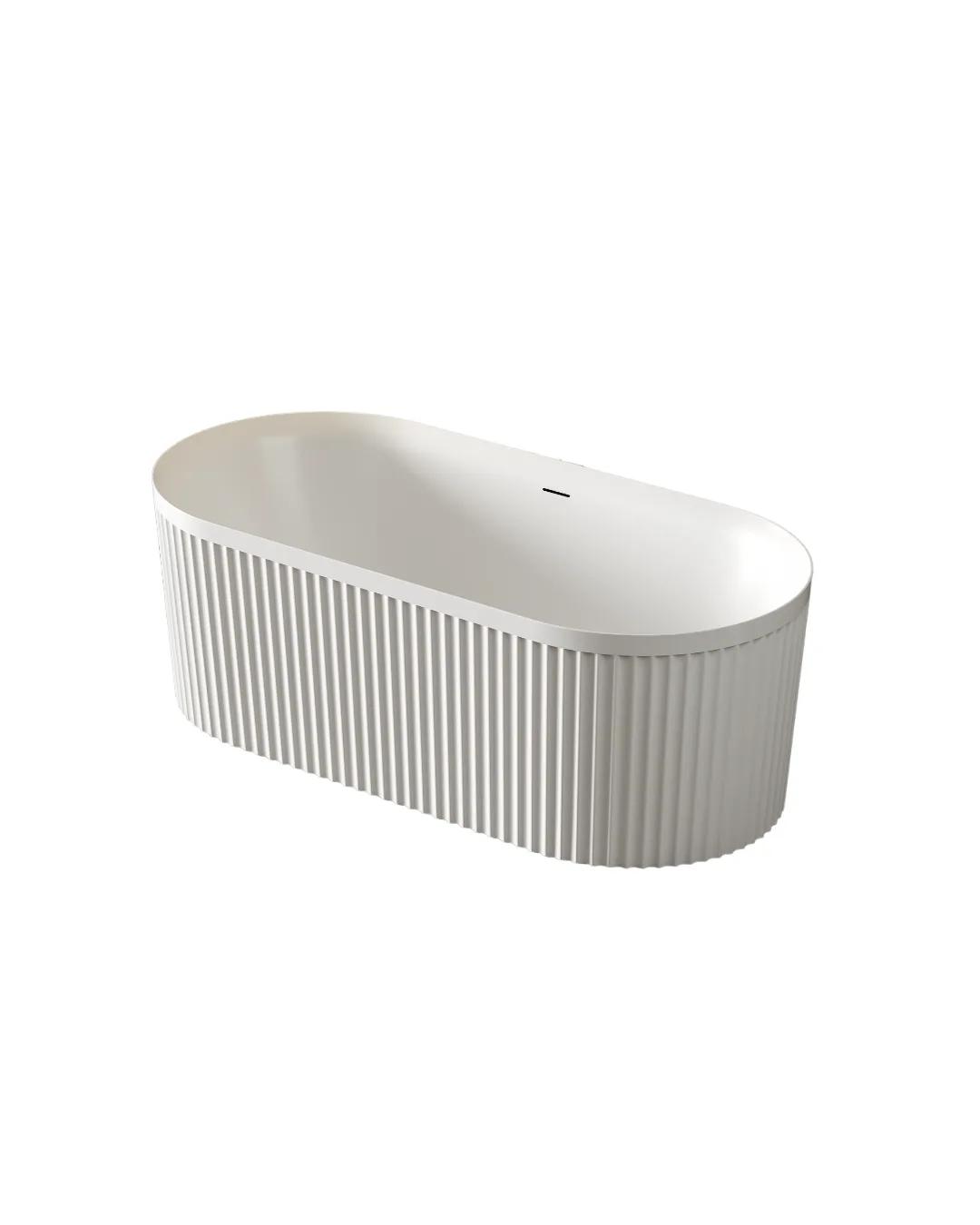 Bathtub (White, Fluted)