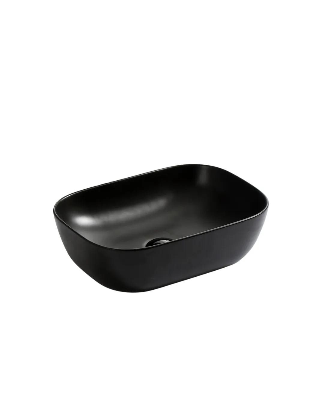Rounded Rectangle (Matte Black, Smooth)